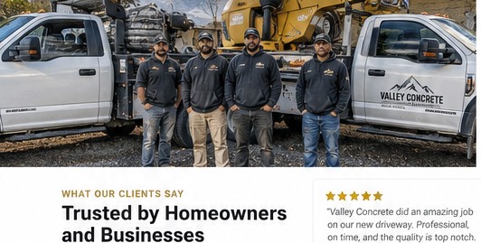 Concrete company crew